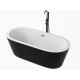 Freistehende Whirlpool Badewanne Spatec Nera