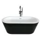 Freistehende Whirlpool Badewanne Spatec Nera