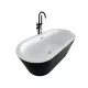 Freistehende Whirlpool Badewanne Spatec Nera